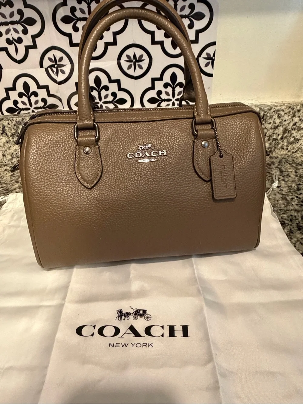 Coach structured pebbled